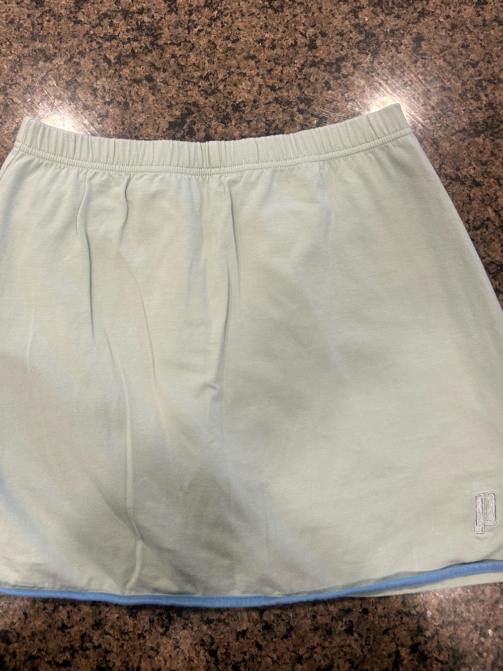 Prince Light Mint Green Women's Tennis Skort with Blue Trim
